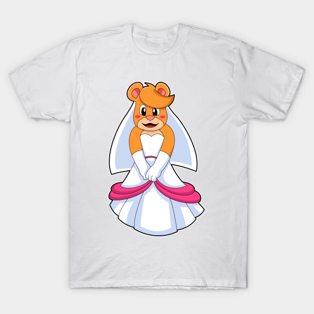 Bear with Wedding dress & Veil T-Shirt by Markus Schnabel